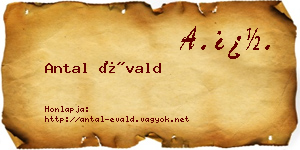 Antal Évald névjegykártya